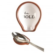 6pk -Be Bold Terra Cotta Mini Spoon Rest - Pack of 6 6pk -Be Bold Terra Cotta Mini Spoon Rest - Pack of 6