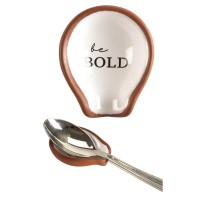 6pk -Be Bold Terra Cotta Mini Spoon Rest - Pack of 6
