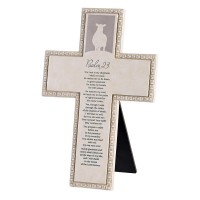 2pk -Tabletop Beaded Cross Full Psalm 23 - (Pack of 2)