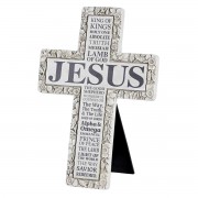 2pk -Tabletop Floral Cross Names Of Jesus - (Pack of 2) 2pk -Tabletop Floral Cross Names Of Jesus - (Pack of 2)