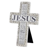 2pk -Tabletop Floral Cross Names Of Jesus - (Pack of 2)