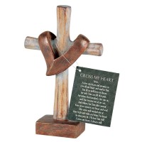 2pk -I Cross My Heart Petite Tabletop Cross - (Pack of 2)