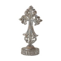 CRS TTOP ANTIQUE WOOD TONE CROSS RSN 7"H CRS TTOP ANTIQUE WOOD TONE CROSS RSN 7"H