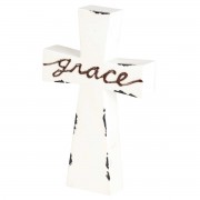 2pk -Tabletop Cross Grace Enamel-look 7h - (Pack of 2) 2pk -Tabletop Cross Grace Enamel-look 7h - (Pack of 2)