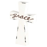 2pk -Tabletop Cross Grace Enamel-look 7h - (Pack of 2)