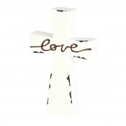2pk -Tabletop Cross Love Enamel-look 7h - (Pack of 2) 2pk -Tabletop Cross Love Enamel-look 7h - (Pack of 2)