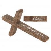 2pk -No Greater Love Slanted Tabletop Cross - (Pack of 2)
