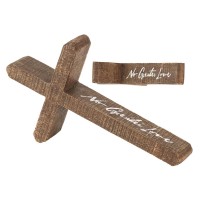 2pk -No Greater Love Slanted Tabletop Cross - (Pack of 2)
