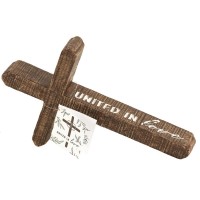 2pk -Slanted Tabletop Cross 25th Anniversary - (Pack of 2)