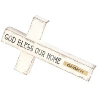 Tabletop Cross God Bless Our Home