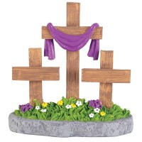 Tabletop 3-Cross Figurine Resin