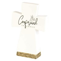 Tabletop Cross Confirmed In Christ Resin