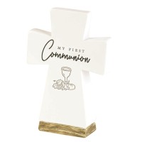 Tabletop Cross My First Communion Resin Tabletop Cross My First Communion Resin