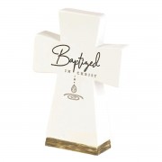 Tabletop Cross Baptized In Christ Resin Tabletop Cross Baptized In Christ Resin