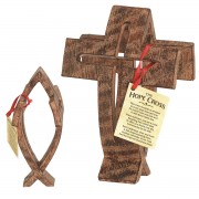 2pk -FIGR TTOP THE HOPE CROSS RSN 6"H - (Pack of 2)