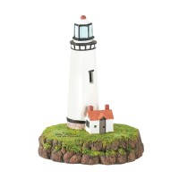 2pk -FIGR LIGHTHOUSE LIGHTED RSN 4.75"H - (Pack of 2)