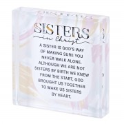 2pk -Tabletop Glass Sisters In Christ 3x3 - (Pack of 2) 2pk -Tabletop Glass Sisters In Christ 3x3 - (Pack of 2)