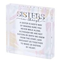 2pk -Tabletop Glass Sisters In Christ 3x3 - (Pack of 2)