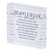 2pk -Tabletop Glass Brothers In Christ 3x3 - (Pack of 2) 2pk -Tabletop Glass Brothers In Christ 3x3 - (Pack of 2)