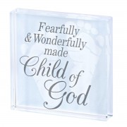 2pk -Tabletop Glass Baby Blue Child Of God - (Pack of 2) 2pk -Tabletop Glass Baby Blue Child Of God - (Pack of 2)