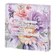 2pk -Tabletop Glass Plaque Many Women 3X3 - (Pack of 2) 2pk -Tabletop Glass Plaque Many Women 3X3 - (Pack of 2)