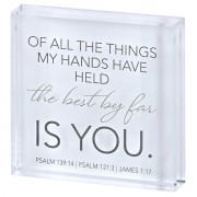 2pk -Tabletop Glass Plaque The Best Is You - (Pack of 2) 2pk -Tabletop Glass Plaque The Best Is You - (Pack of 2)