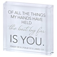 2pk -Tabletop Glass Plaque The Best Is You - (Pack of 2)