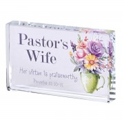 2pk -Tabletop Glass Pastors Wife 4X2.5 - (Pack of 2) 2pk -Tabletop Glass Pastors Wife 4X2.5 - (Pack of 2)