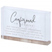 2pk -Tabletop Glass Plaque Confirm In Christ - (Pack of 2) 2pk -Tabletop Glass Plaque Confirm In Christ - (Pack of 2)