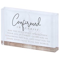 2pk -Tabletop Glass Plaque Confirm In Christ - (Pack of 2) 2pk -Tabletop Glass Plaque Confirm In Christ - (Pack of 2)