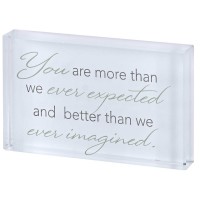 2pk -Tabletop Glass Plaque You Are More - (Pack of 2)