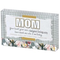 2pk -Tabletop Glass plaque Mom Your Heart - (Pack of 2) 2pk -Tabletop Glass plaque Mom Your Heart - (Pack of 2)