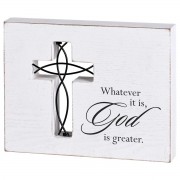 Tabletop Wire Plaque God Is Greater Tabletop Wire Plaque God Is Greater