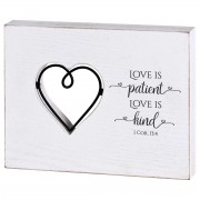 Tabletop Wire Plaque Love Is Kind Heart Tabletop Wire Plaque Love Is Kind Heart