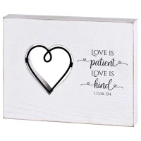 Tabletop Wire Plaque Love Is Kind Heart