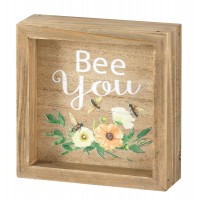 2pk -PLQ TTOP BEE YOU MDF WOOD 5X5" - (Pack of 2)