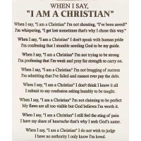 2pk -I Am A Christian Tabletop Plaque - (Pack of 2)