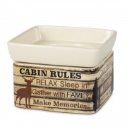 CABIN RULES RUSTIC WOOD OUTDOOR DESIGN