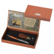 PEN/KEY HUNTER'S PRAYER BRNWOOD/SIL/LTHR