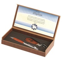 PEN/KEYRING BAPTISM W/ CROSS MTL/VINYL PEN/KEYRING BAPTISM W/ CROSS MTL/VINYL