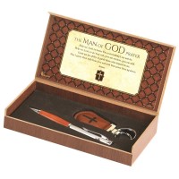 PEN/KEY MAN OF GOD W/CROSS MTL/VYL/PAPER