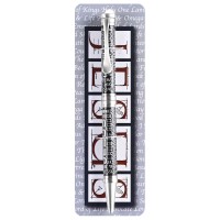 4pk -Pen Names Of Jesus Silver Black - Pack of 4