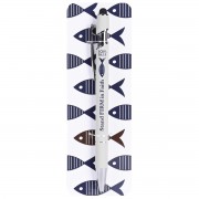 4pk -Pen Stand Firm In Faith White Blue Fish - Pack of 4 4pk -Pen Stand Firm In Faith White Blue Fish - Pack of 4