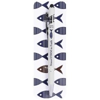 4pk -Pen Stand Firm In Faith White Blue Fish - Pack of 4 4pk -Pen Stand Firm In Faith White Blue Fish - Pack of 4