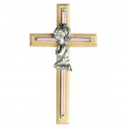 CRS WALL OAK W/SLV CROSS GIRL 6.75 CRS WALL OAK W/SLV CROSS GIRL 6.75