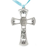 2pk -Protect This Child Praying Boy Cross - (Pack of 2)