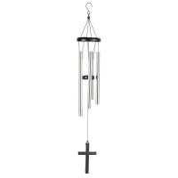 Windchime Black Metal Cross Sail 33in