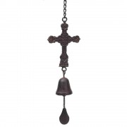 2pk -Windchime Ringer Cross With Bell 24.5in - (Pack of 2)