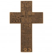 PSALM 23 WALL CROSS RESIN 11"H PSALM 23 WALL CROSS RESIN 11"H