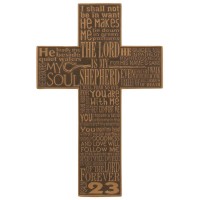 PSALM 23 WALL CROSS RESIN 11"H